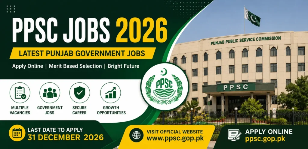 PPSC Jobs 2026 Latest Punjab Public Service Commission Vacancies