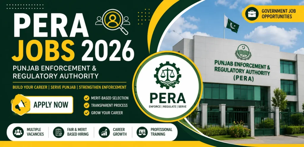 PERA Jobs 2026 Punjab Enforcement & Regulatory Authority Careers
