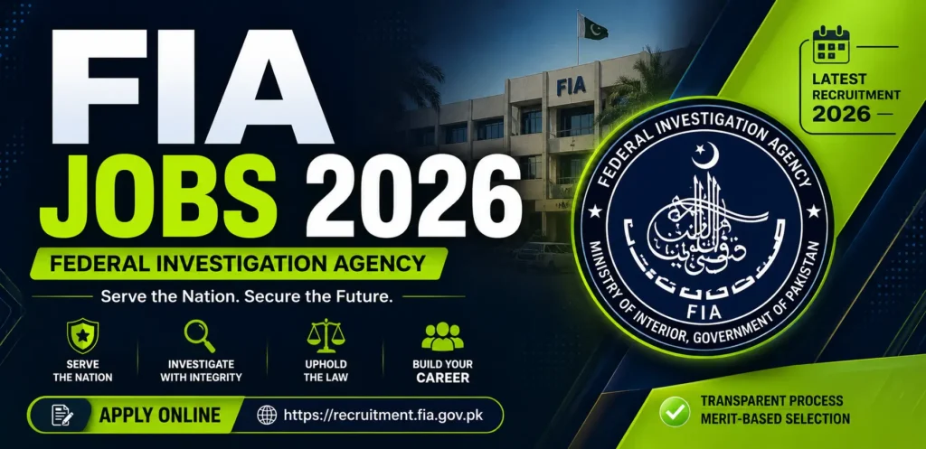 FIA Jobs 2026 Latest Federal Investigation Agency Careers