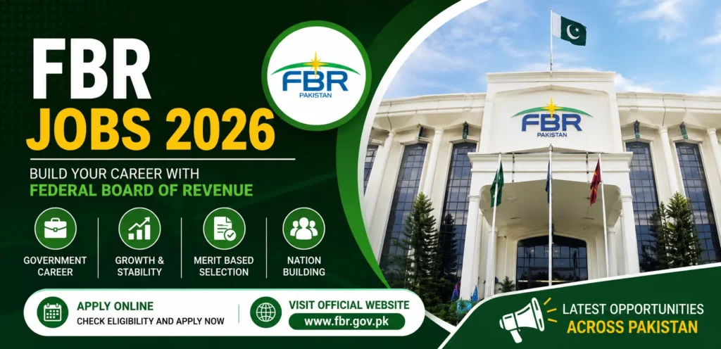 FBR Jobs 2026 Latest Federal Board of Revenue Careers