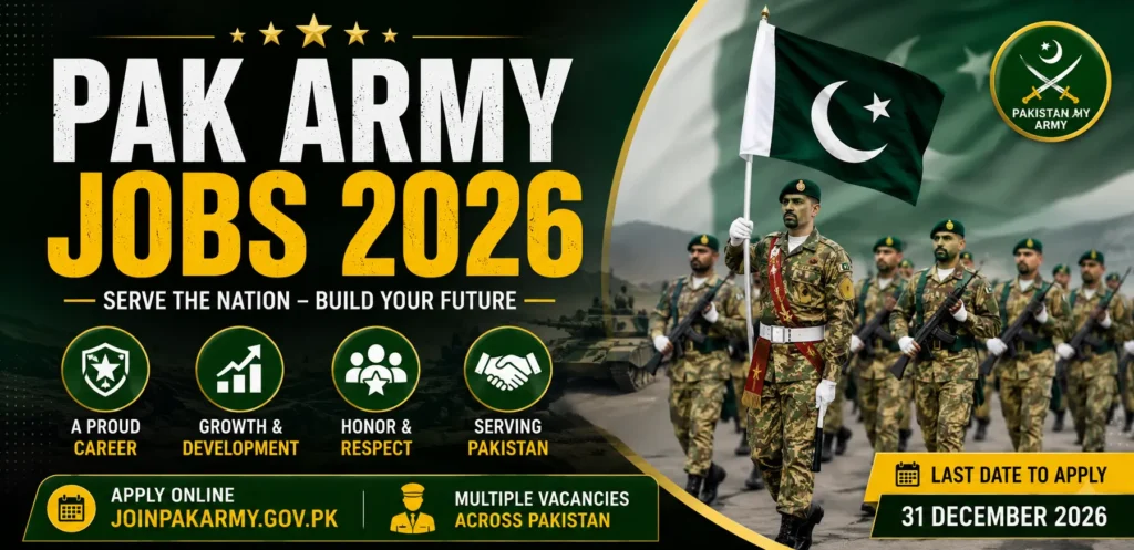 Pak Army Jobs 2026 Latest Pakistan Army Recruitment