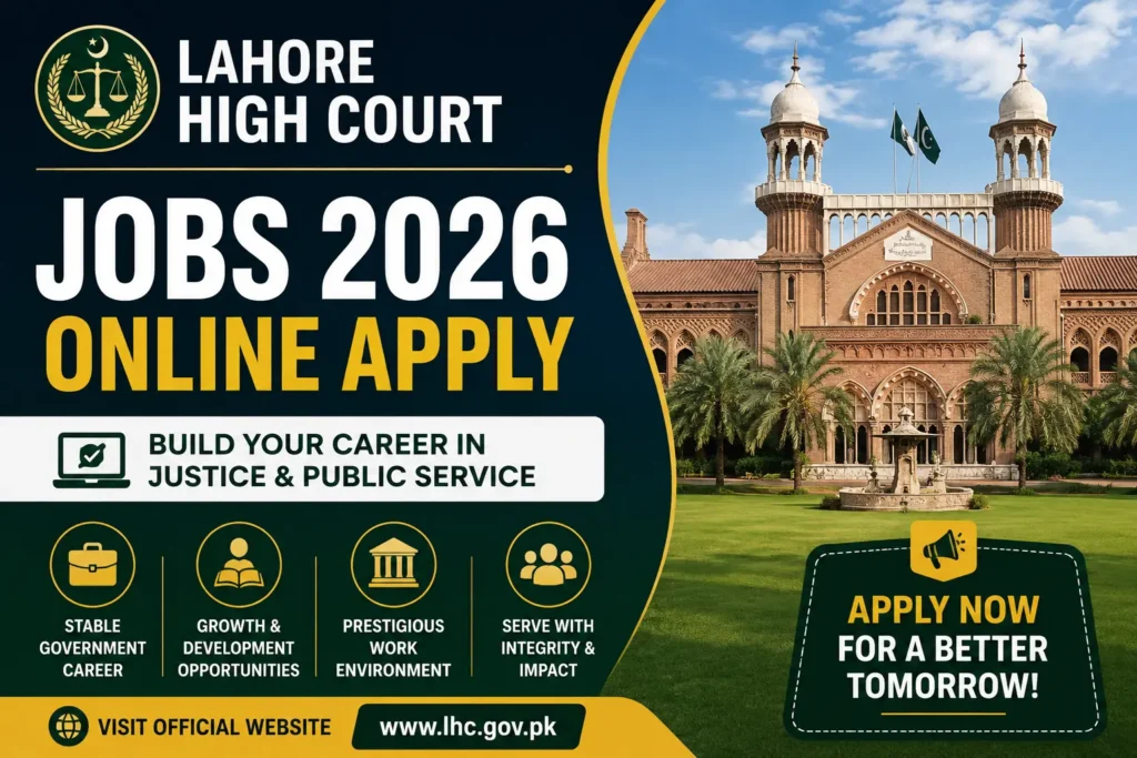 Lahore High Court Jobs 2026 Online Apply Latest Careers