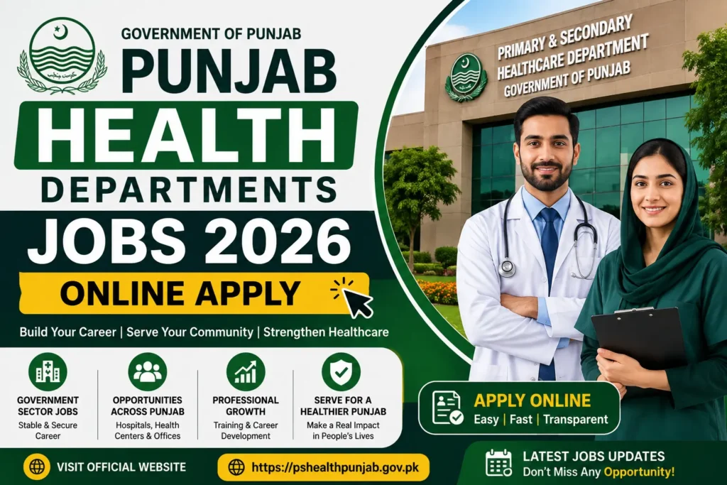 Punjab Health Departments Jobs 2026 Online Apply