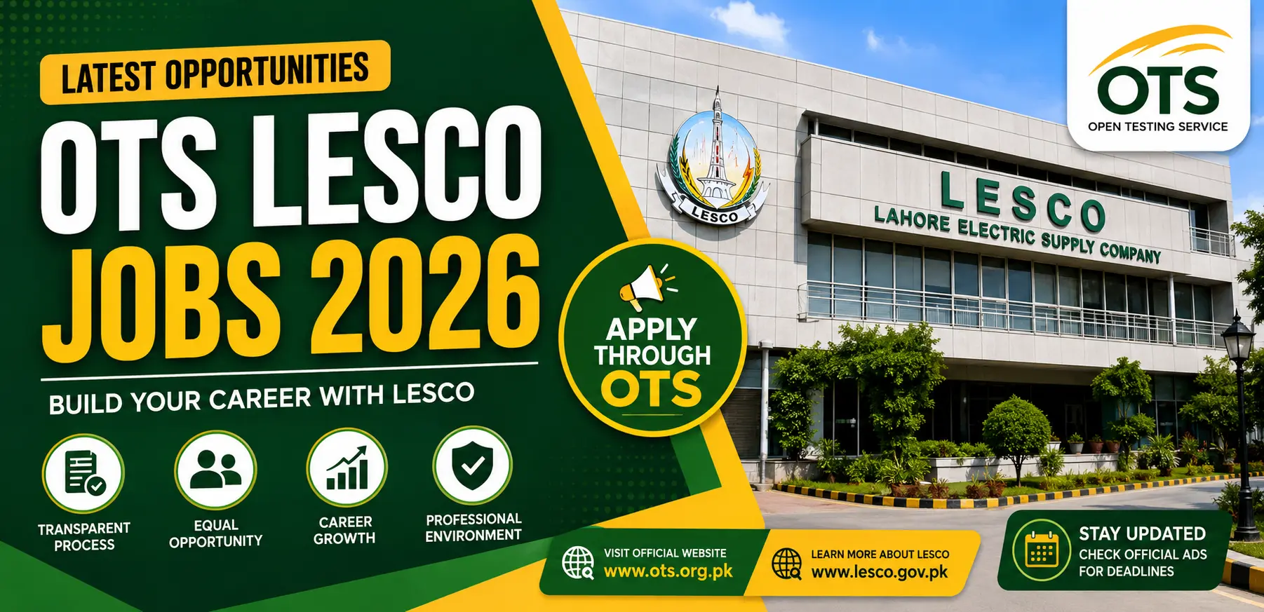 OTS LESCO Jobs 2026 Online Apply Latest Vacancies & Apply Guide