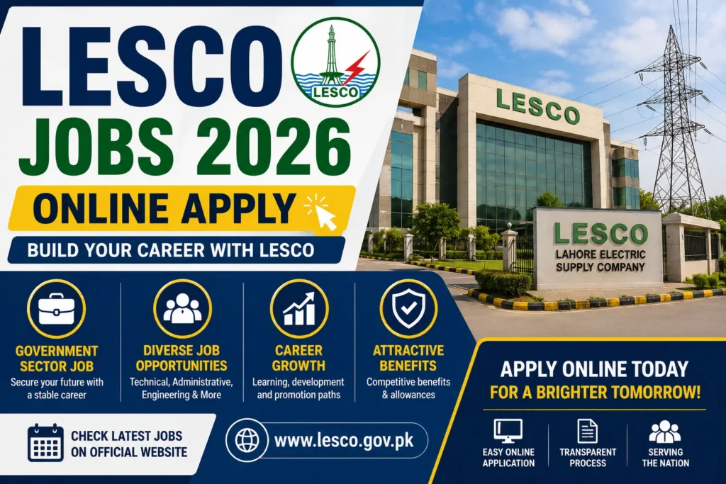 LESCO Jobs 2026 Online Apply Latest Vacancies