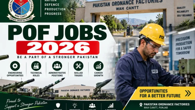 Best POF Jobs 2026 – Pakistan Ordnance Factories
