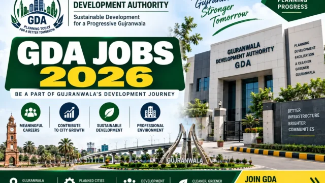 GDA Jobs 2026 – Gujranwala Development Authority