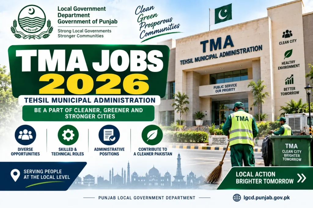 TMA Jobs 2026 – Tehsil Municipal Administration