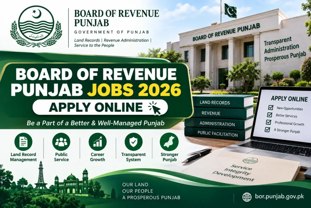 Board of Revenue Punjab Jobs 2026 Apply Online