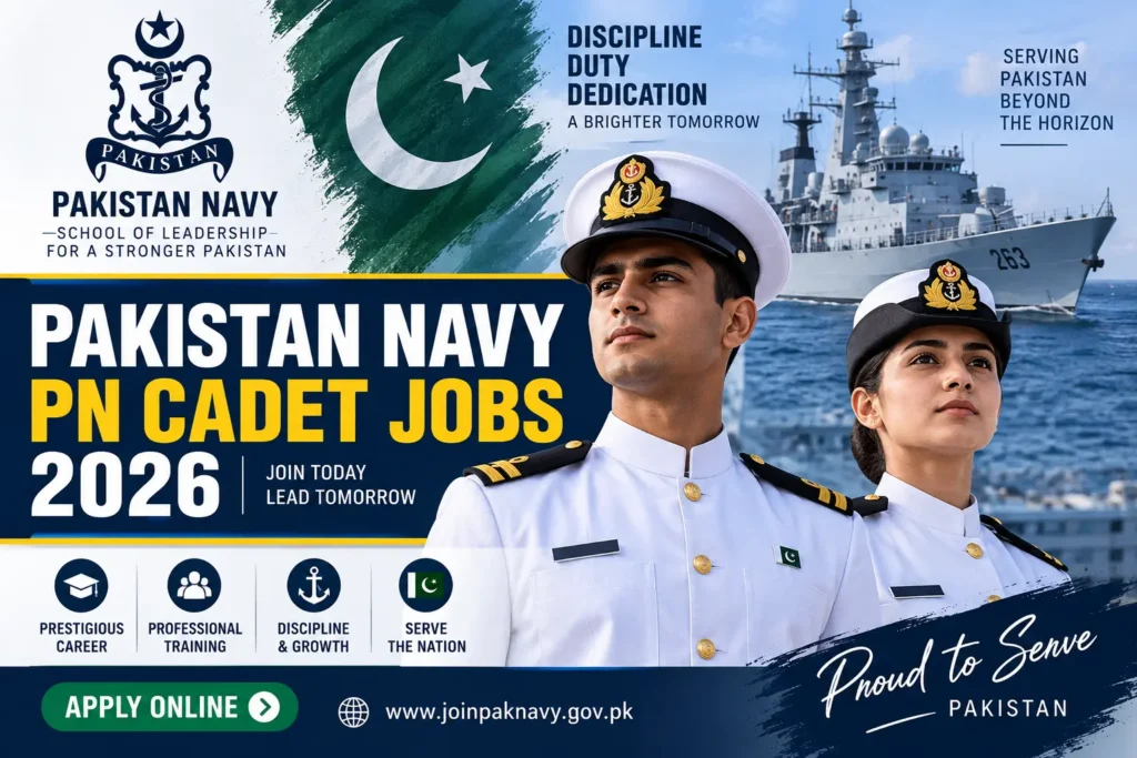 Pakistan Navy or PN Cadet Jobs 2026 – Eligibility & Apply Online