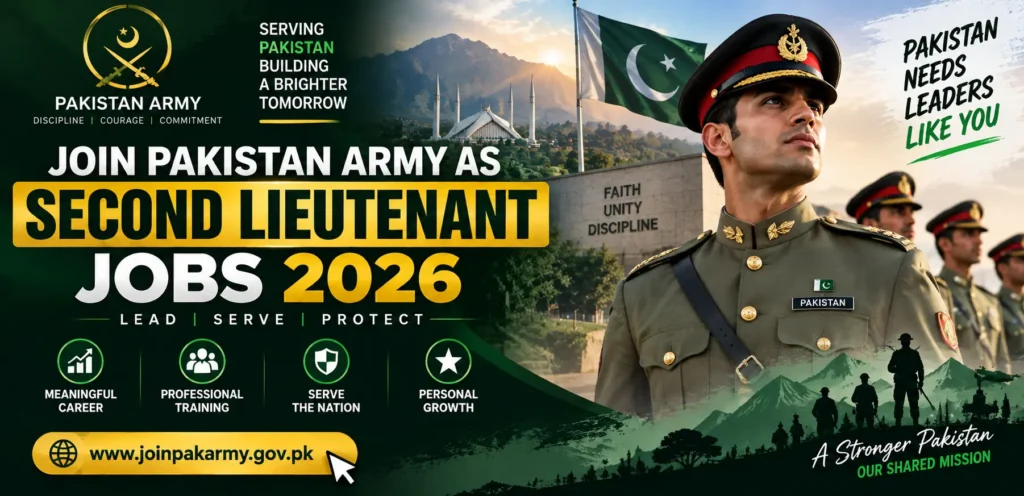 Join Pakistan Army As Second Lieutenant Jobs 2026